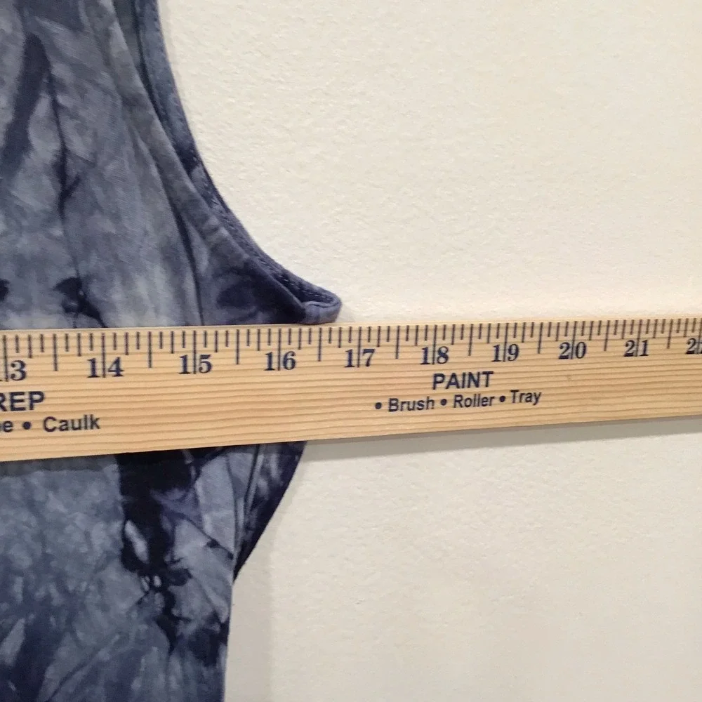 Justice‎ Girls Dress Tie Dye Size 20 Plus Blue Sleeveless Stretch Boho Mock Neck